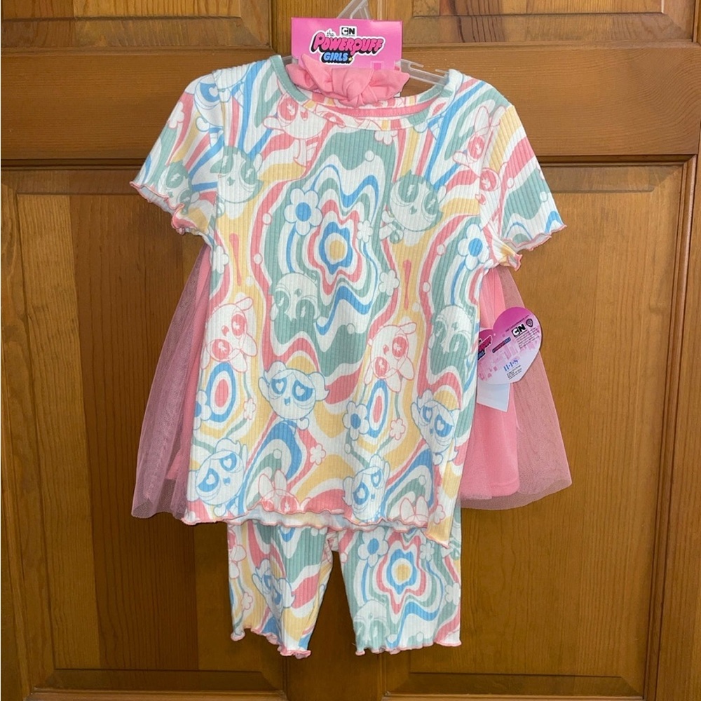 Girls 5T PowerPuff 4 Piece Scooter Set - Picture 2 of 10